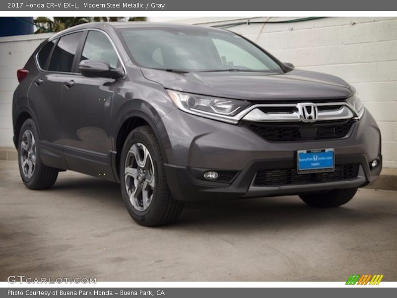 Modern Steel Metallic / Gray 2017 Honda CR-V EX-L