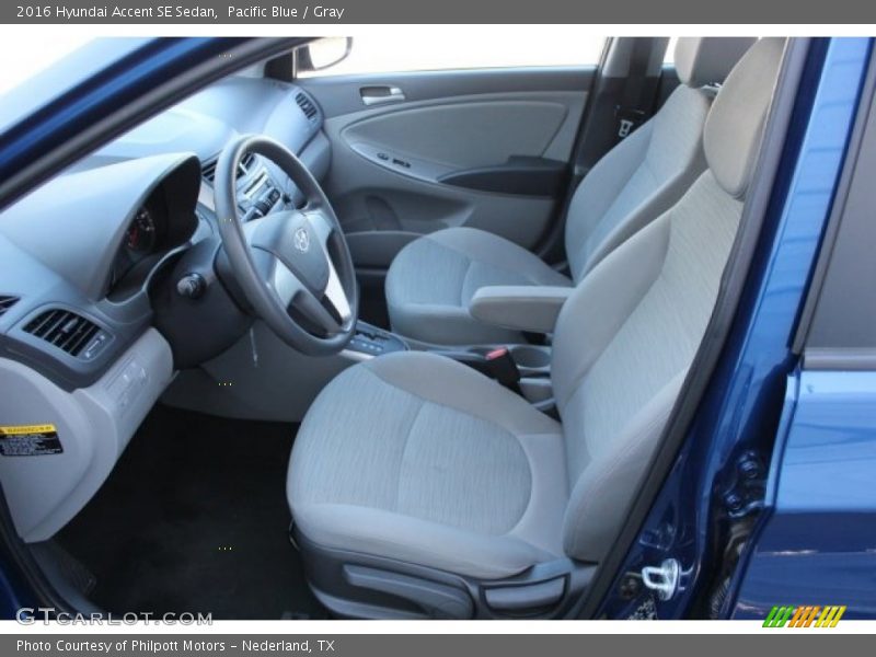 Pacific Blue / Gray 2016 Hyundai Accent SE Sedan