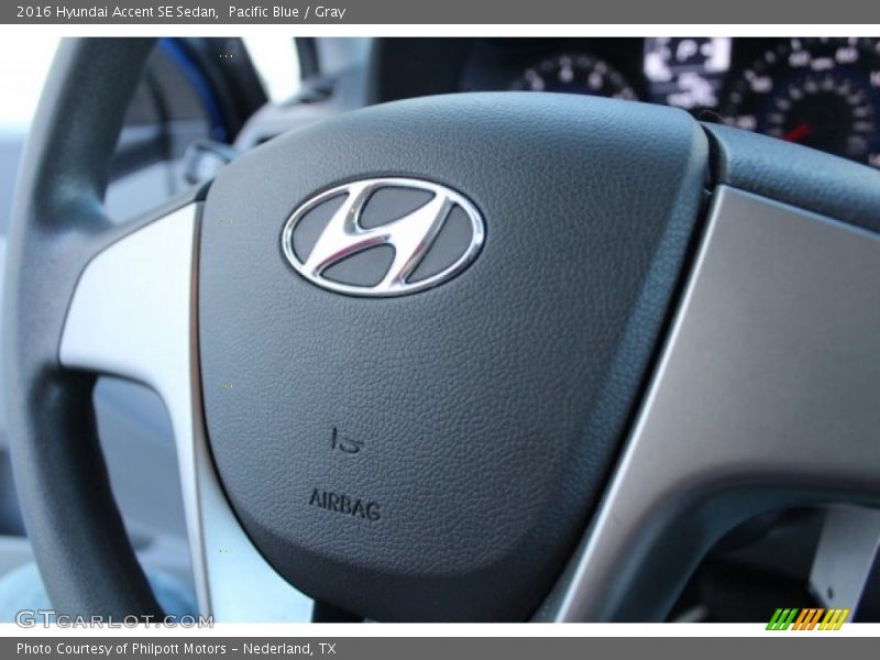 Pacific Blue / Gray 2016 Hyundai Accent SE Sedan