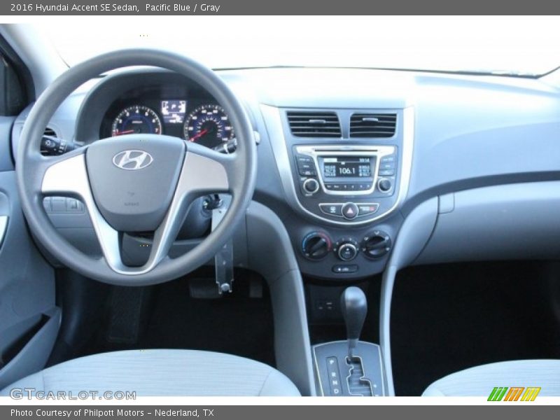 Pacific Blue / Gray 2016 Hyundai Accent SE Sedan