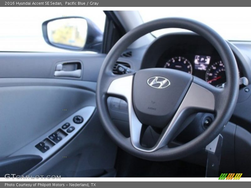 Pacific Blue / Gray 2016 Hyundai Accent SE Sedan