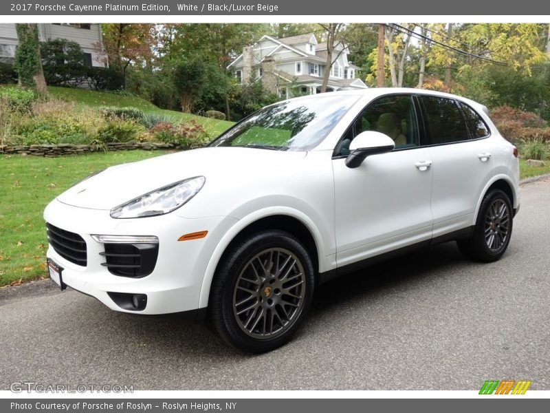White / Black/Luxor Beige 2017 Porsche Cayenne Platinum Edition