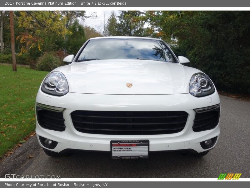 White / Black/Luxor Beige 2017 Porsche Cayenne Platinum Edition