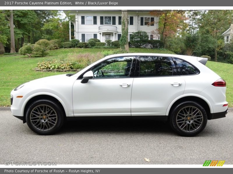 White / Black/Luxor Beige 2017 Porsche Cayenne Platinum Edition