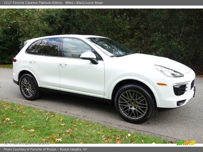 White / Black/Luxor Beige 2017 Porsche Cayenne Platinum Edition