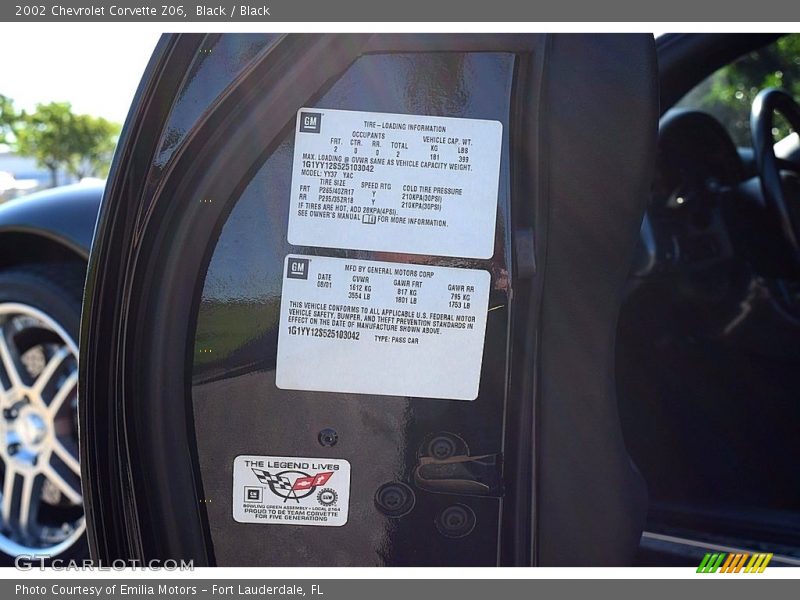 Black / Black 2002 Chevrolet Corvette Z06
