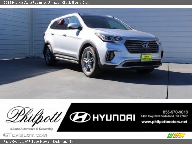 Circuit Silver / Gray 2018 Hyundai Santa Fe Limited Ultimate