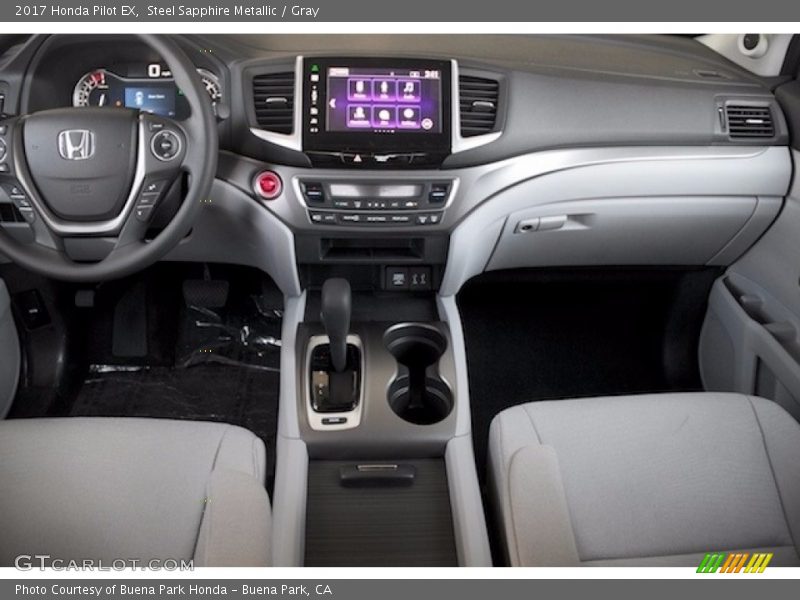 Steel Sapphire Metallic / Gray 2017 Honda Pilot EX
