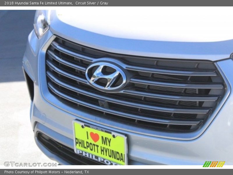 Circuit Silver / Gray 2018 Hyundai Santa Fe Limited Ultimate
