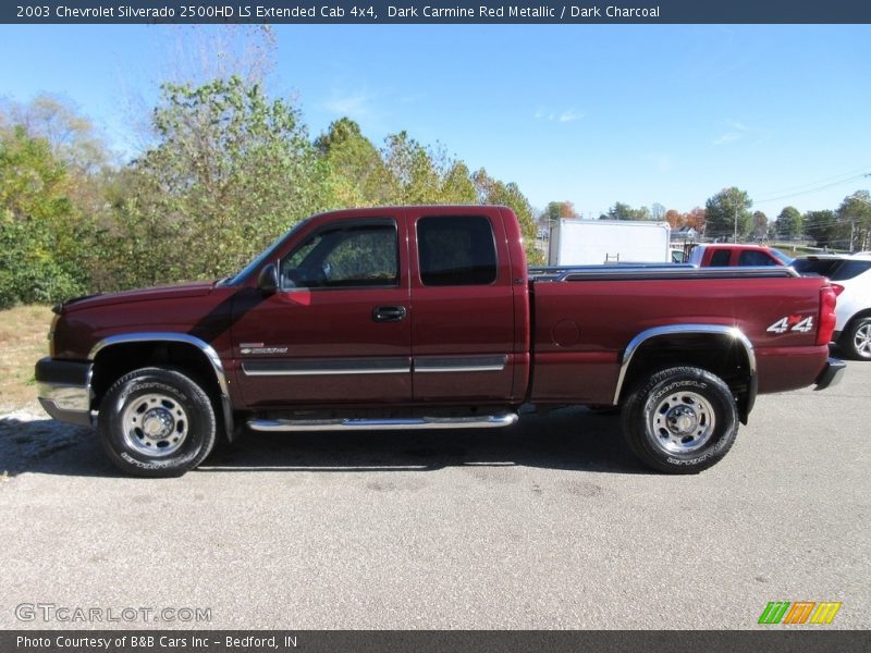 Dark Carmine Red Metallic / Dark Charcoal 2003 Chevrolet Silverado 2500HD LS Extended Cab 4x4