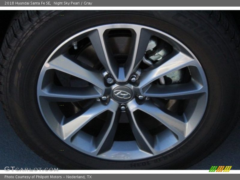 Night Sky Pearl / Gray 2018 Hyundai Santa Fe SE