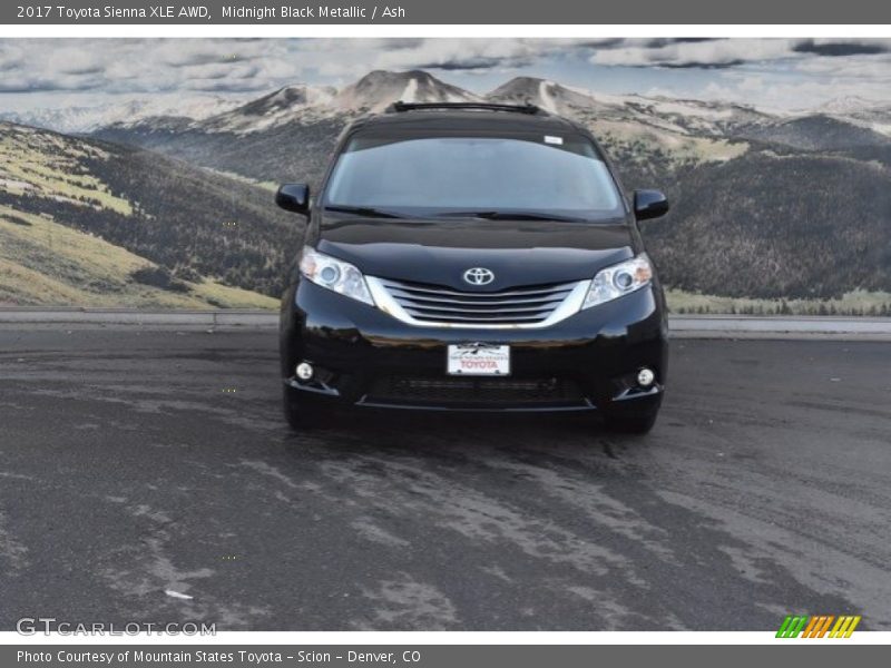 Midnight Black Metallic / Ash 2017 Toyota Sienna XLE AWD