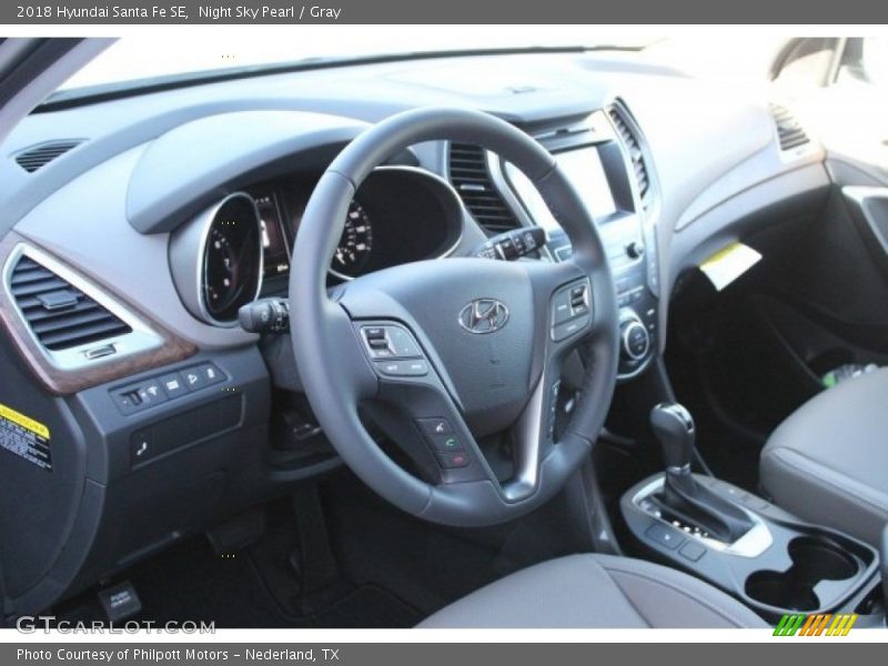 Night Sky Pearl / Gray 2018 Hyundai Santa Fe SE