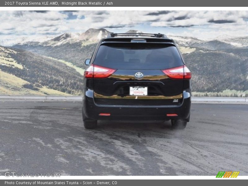 Midnight Black Metallic / Ash 2017 Toyota Sienna XLE AWD