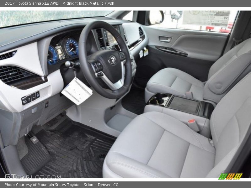 Midnight Black Metallic / Ash 2017 Toyota Sienna XLE AWD