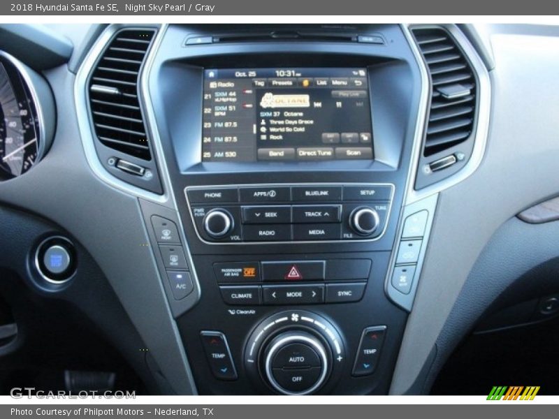 Night Sky Pearl / Gray 2018 Hyundai Santa Fe SE