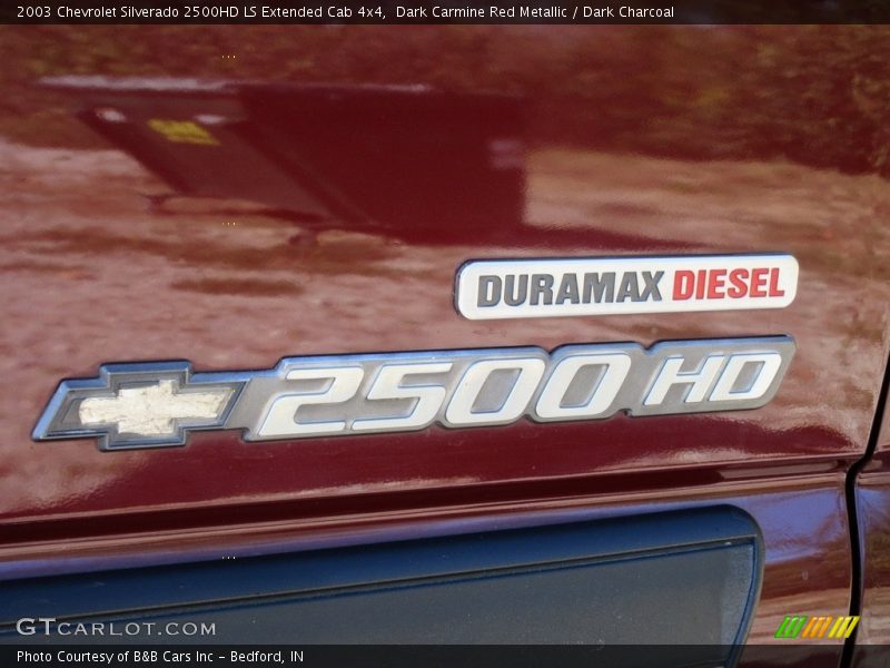 Dark Carmine Red Metallic / Dark Charcoal 2003 Chevrolet Silverado 2500HD LS Extended Cab 4x4