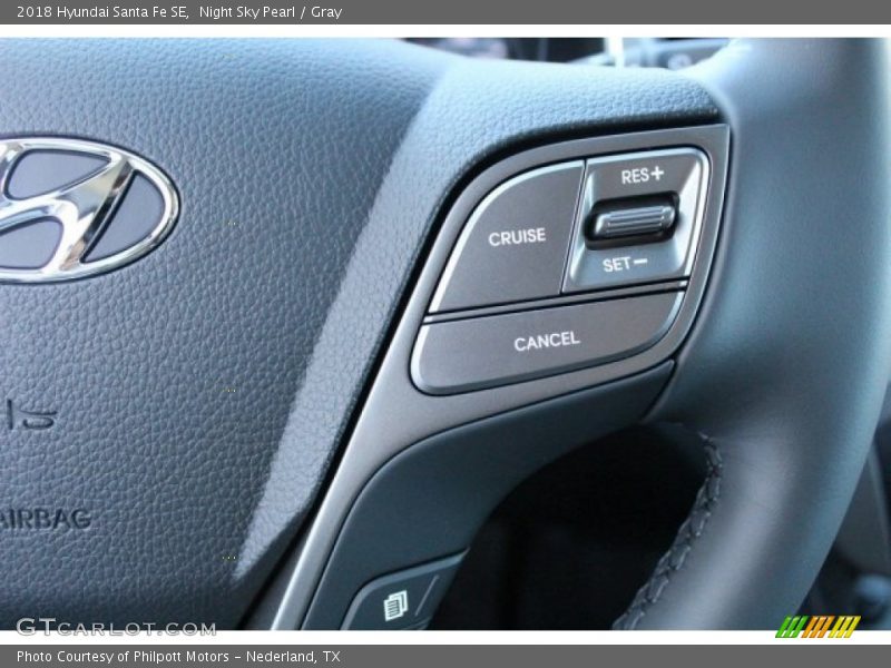 Night Sky Pearl / Gray 2018 Hyundai Santa Fe SE