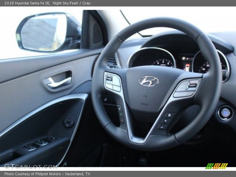 Night Sky Pearl / Gray 2018 Hyundai Santa Fe SE