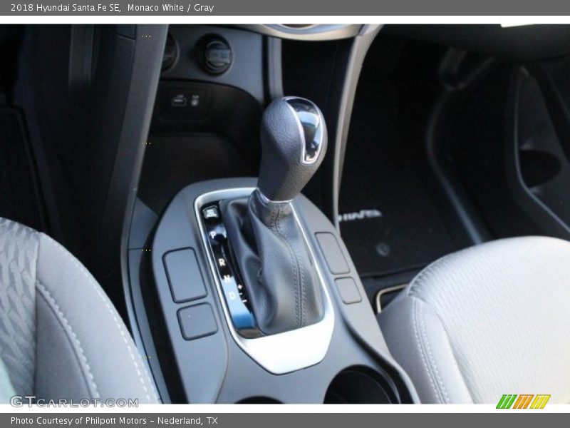 Monaco White / Gray 2018 Hyundai Santa Fe SE