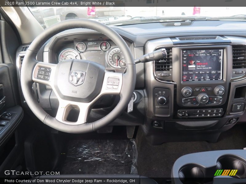 Bright White / Black 2018 Ram 3500 Laramie Crew Cab 4x4