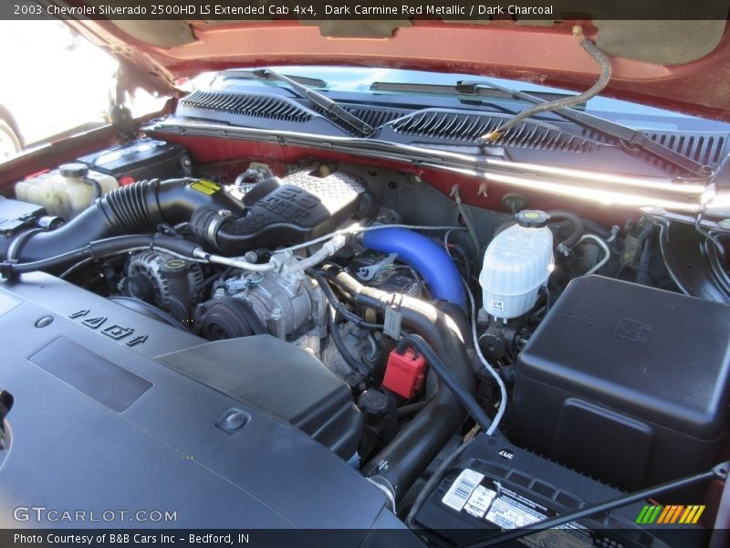 Dark Carmine Red Metallic / Dark Charcoal 2003 Chevrolet Silverado 2500HD LS Extended Cab 4x4