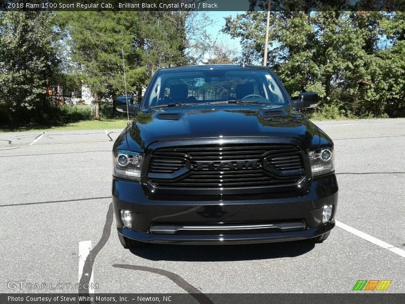 Brilliant Black Crystal Pearl / Black 2018 Ram 1500 Sport Regular Cab