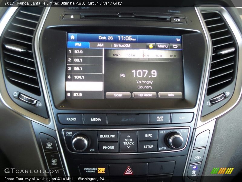Circuit Silver / Gray 2017 Hyundai Santa Fe Limited Ultimate AWD