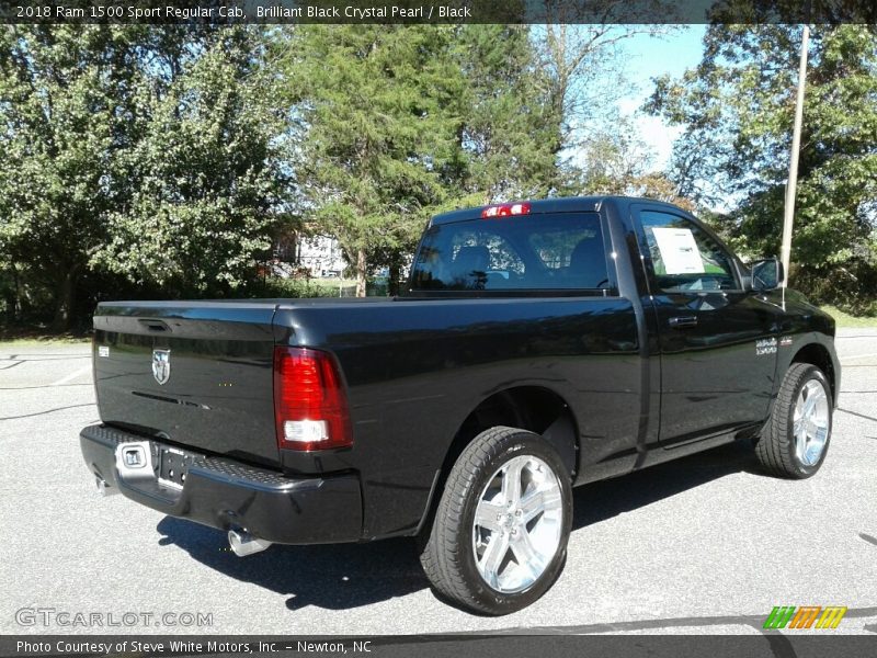 Brilliant Black Crystal Pearl / Black 2018 Ram 1500 Sport Regular Cab