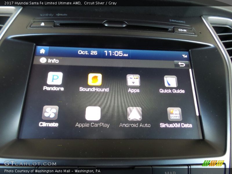 Circuit Silver / Gray 2017 Hyundai Santa Fe Limited Ultimate AWD