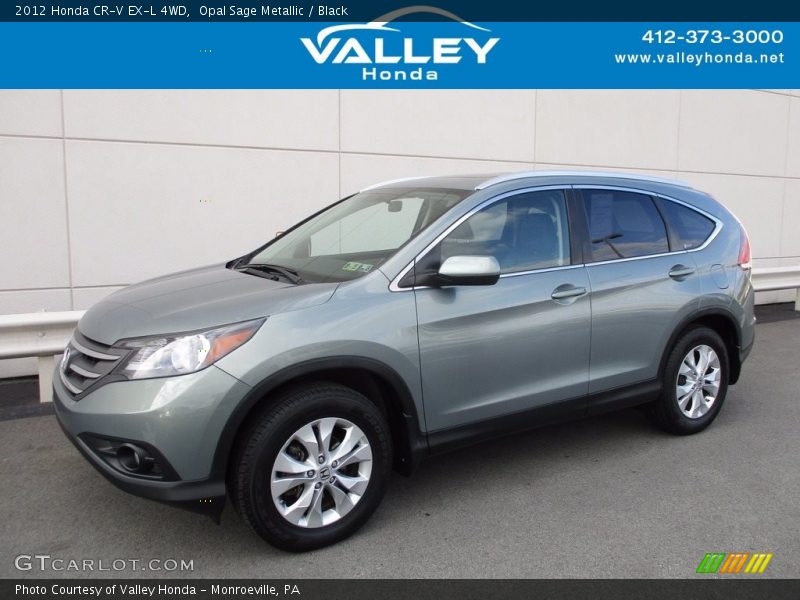 Opal Sage Metallic / Black 2012 Honda CR-V EX-L 4WD