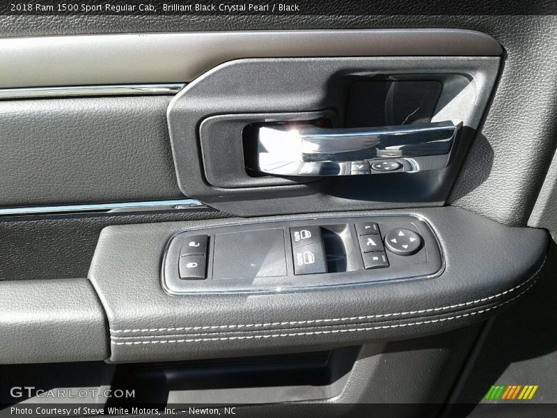 Brilliant Black Crystal Pearl / Black 2018 Ram 1500 Sport Regular Cab