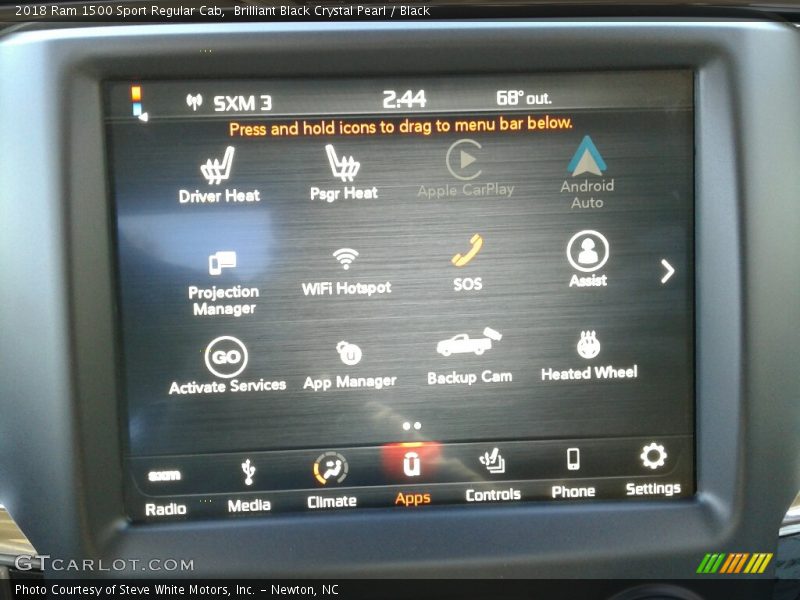 Brilliant Black Crystal Pearl / Black 2018 Ram 1500 Sport Regular Cab