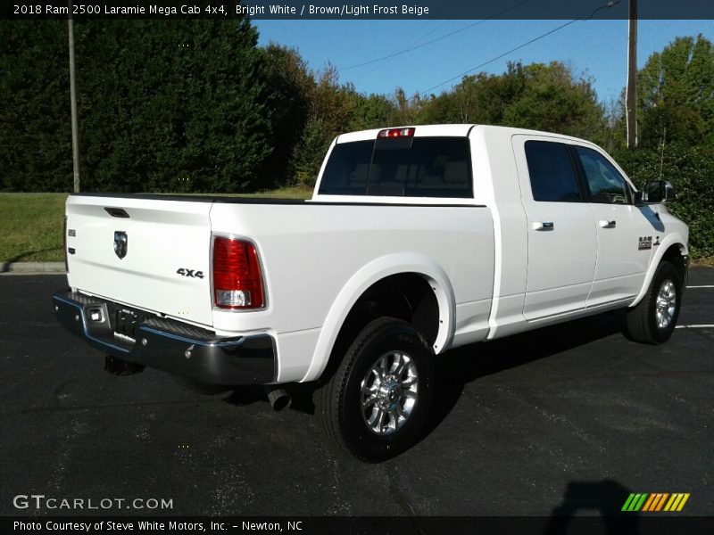 Bright White / Brown/Light Frost Beige 2018 Ram 2500 Laramie Mega Cab 4x4