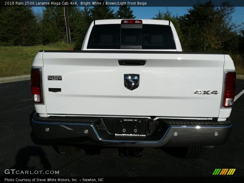 Bright White / Brown/Light Frost Beige 2018 Ram 2500 Laramie Mega Cab 4x4