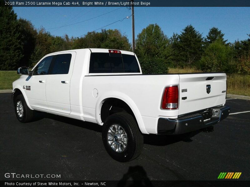 Bright White / Brown/Light Frost Beige 2018 Ram 2500 Laramie Mega Cab 4x4