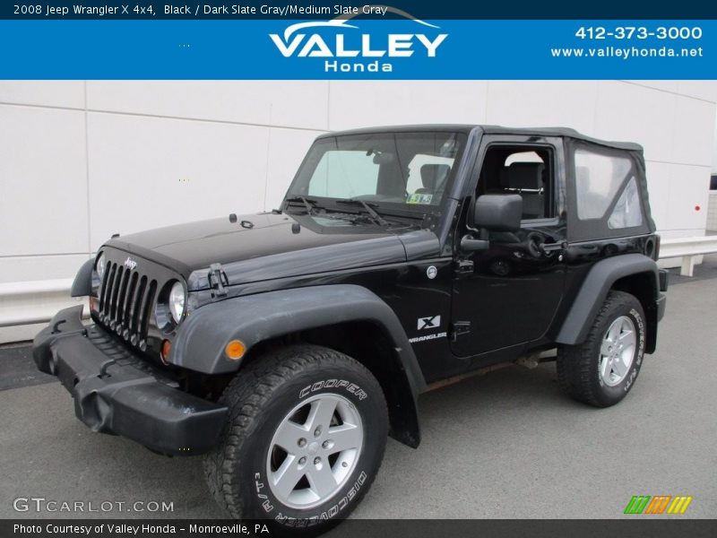 Black / Dark Slate Gray/Medium Slate Gray 2008 Jeep Wrangler X 4x4
