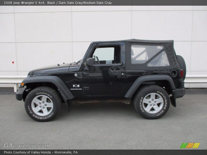 Black / Dark Slate Gray/Medium Slate Gray 2008 Jeep Wrangler X 4x4