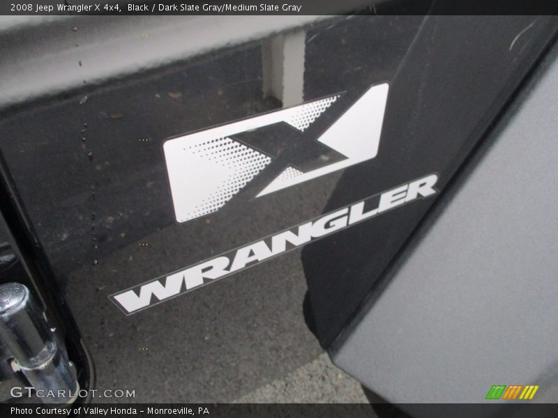 Black / Dark Slate Gray/Medium Slate Gray 2008 Jeep Wrangler X 4x4