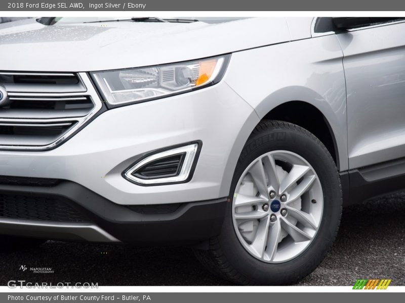 Ingot Silver / Ebony 2018 Ford Edge SEL AWD