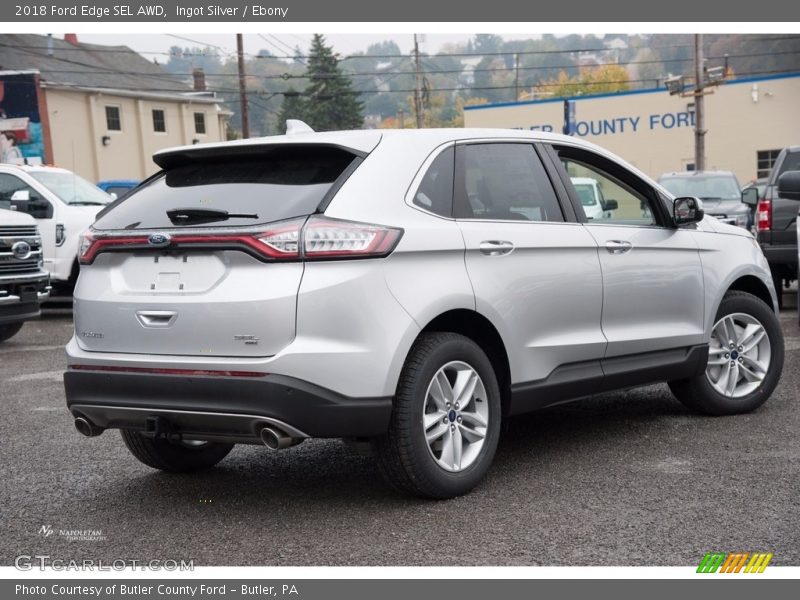 Ingot Silver / Ebony 2018 Ford Edge SEL AWD