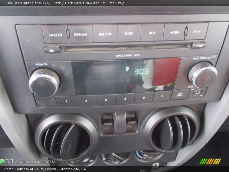 Black / Dark Slate Gray/Medium Slate Gray 2008 Jeep Wrangler X 4x4