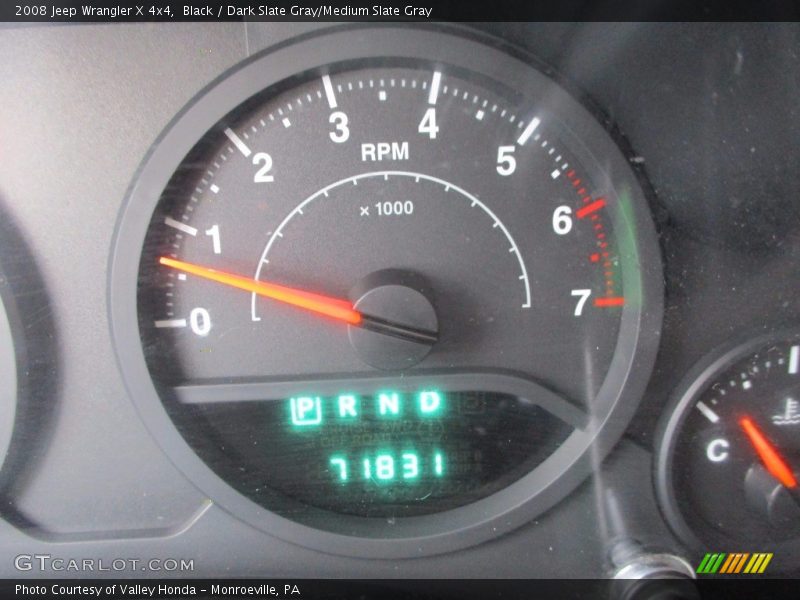 Black / Dark Slate Gray/Medium Slate Gray 2008 Jeep Wrangler X 4x4