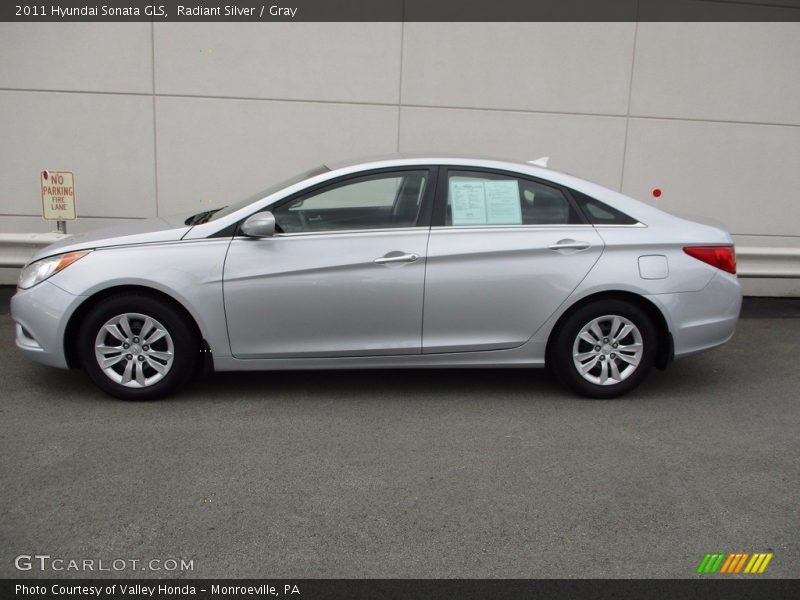 Radiant Silver / Gray 2011 Hyundai Sonata GLS