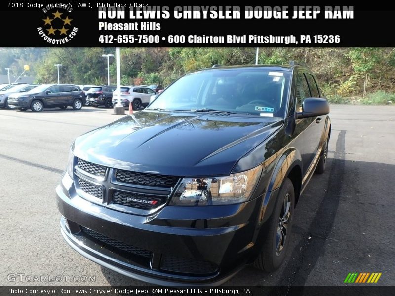 Pitch Black / Black 2018 Dodge Journey SE AWD