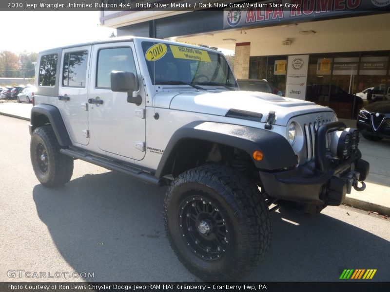 Bright Silver Metallic / Dark Slate Gray/Medium Slate Gray 2010 Jeep Wrangler Unlimited Rubicon 4x4