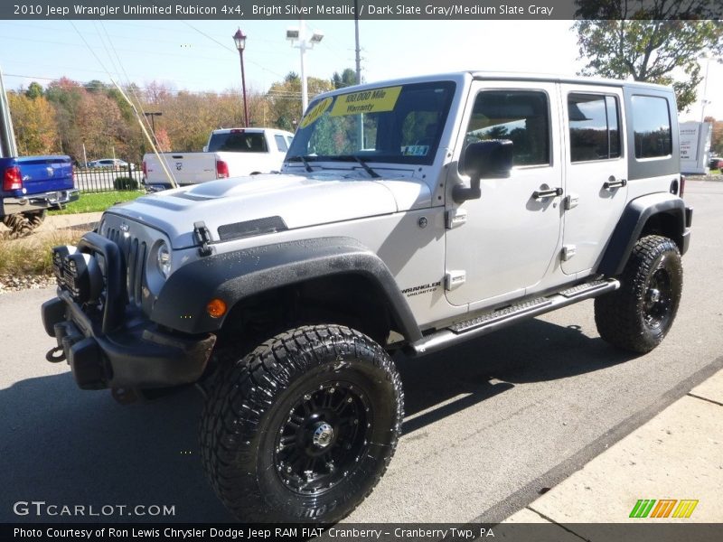 Bright Silver Metallic / Dark Slate Gray/Medium Slate Gray 2010 Jeep Wrangler Unlimited Rubicon 4x4