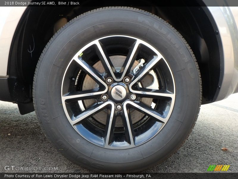 Billet / Black 2018 Dodge Journey SE AWD