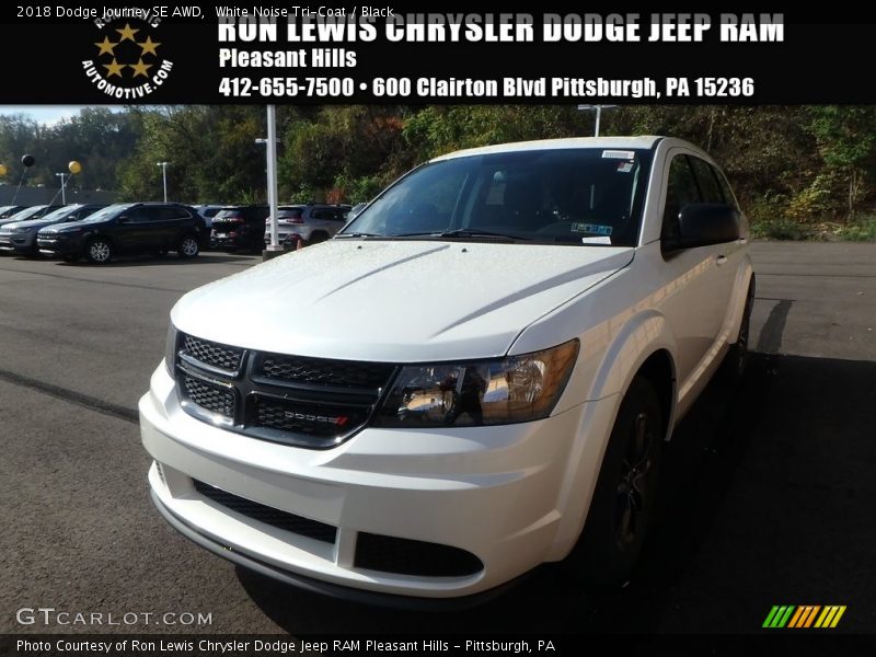 White Noise Tri-Coat / Black 2018 Dodge Journey SE AWD