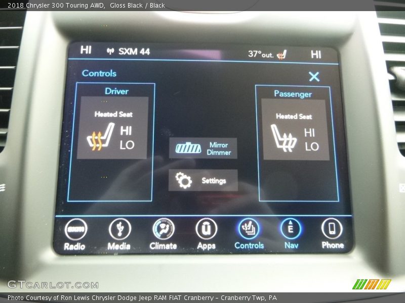 Gloss Black / Black 2018 Chrysler 300 Touring AWD